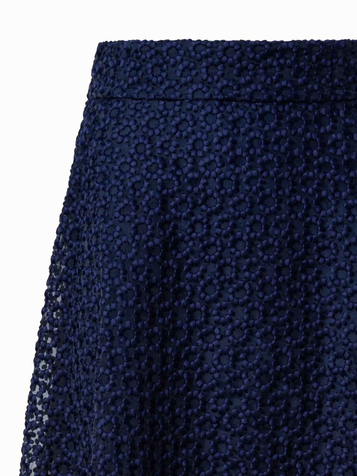 A-Line Skirt with St. Gallen Flower Embroidery Akris