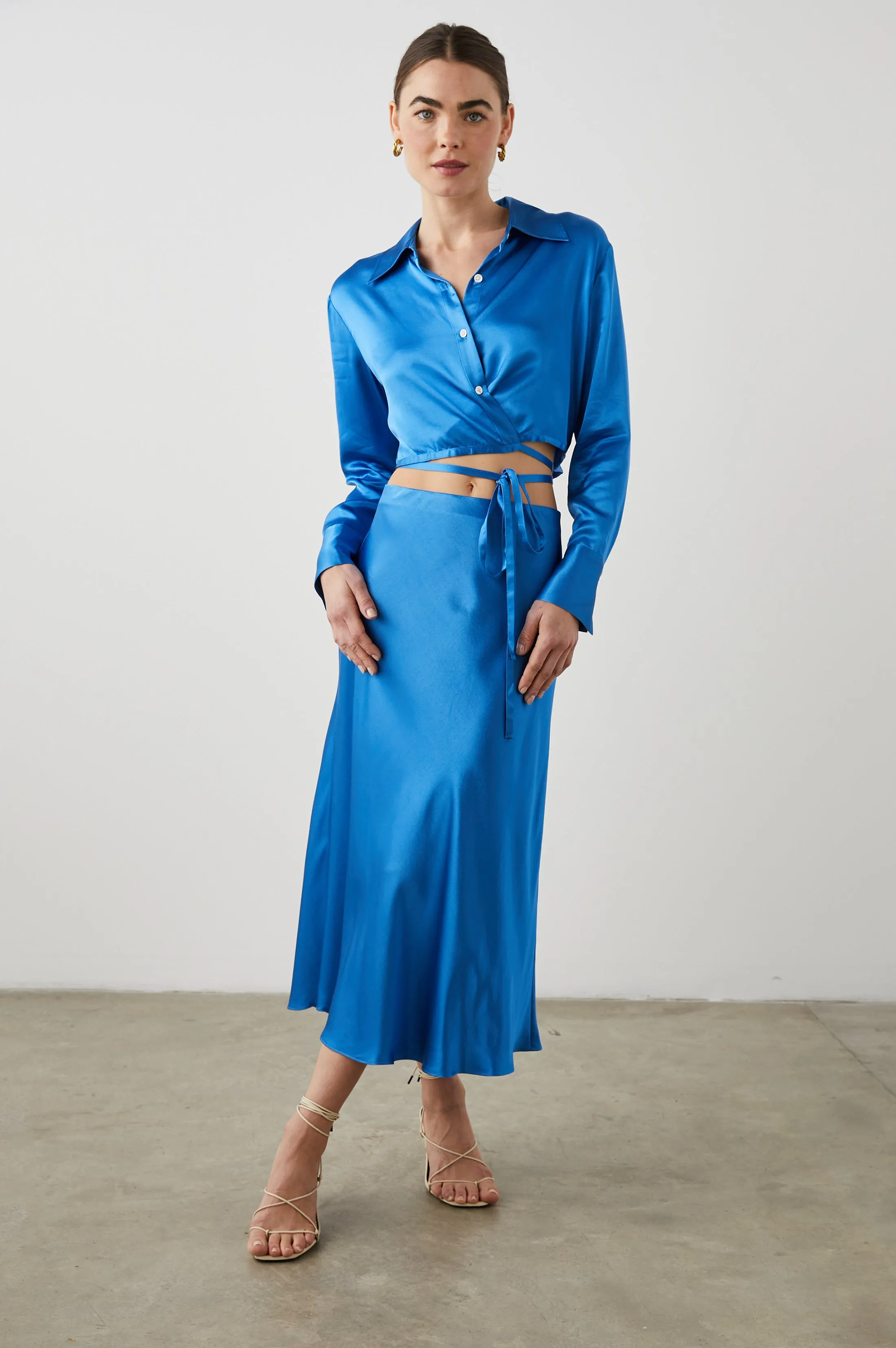 ANYA SKIRT - COBALT Rails