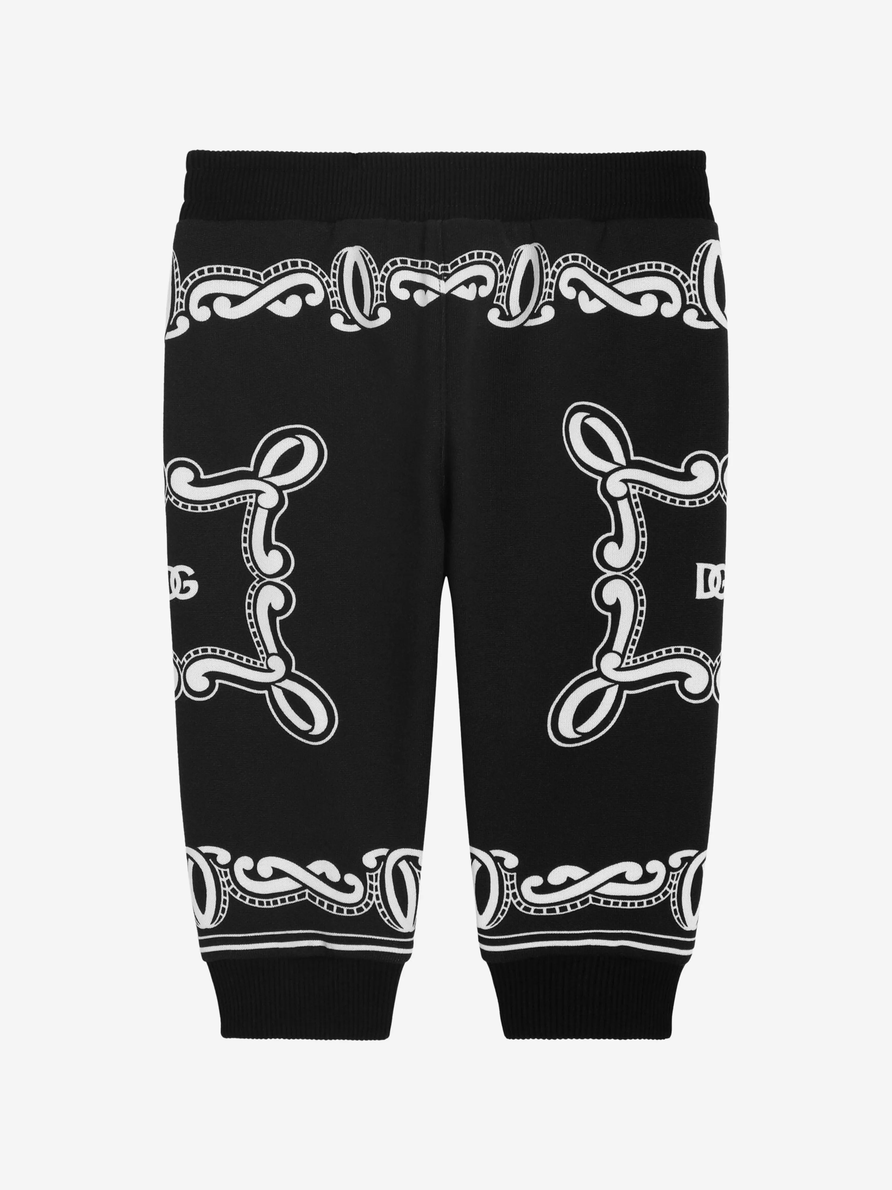 Baby Boys Bandana Print Joggers in Black