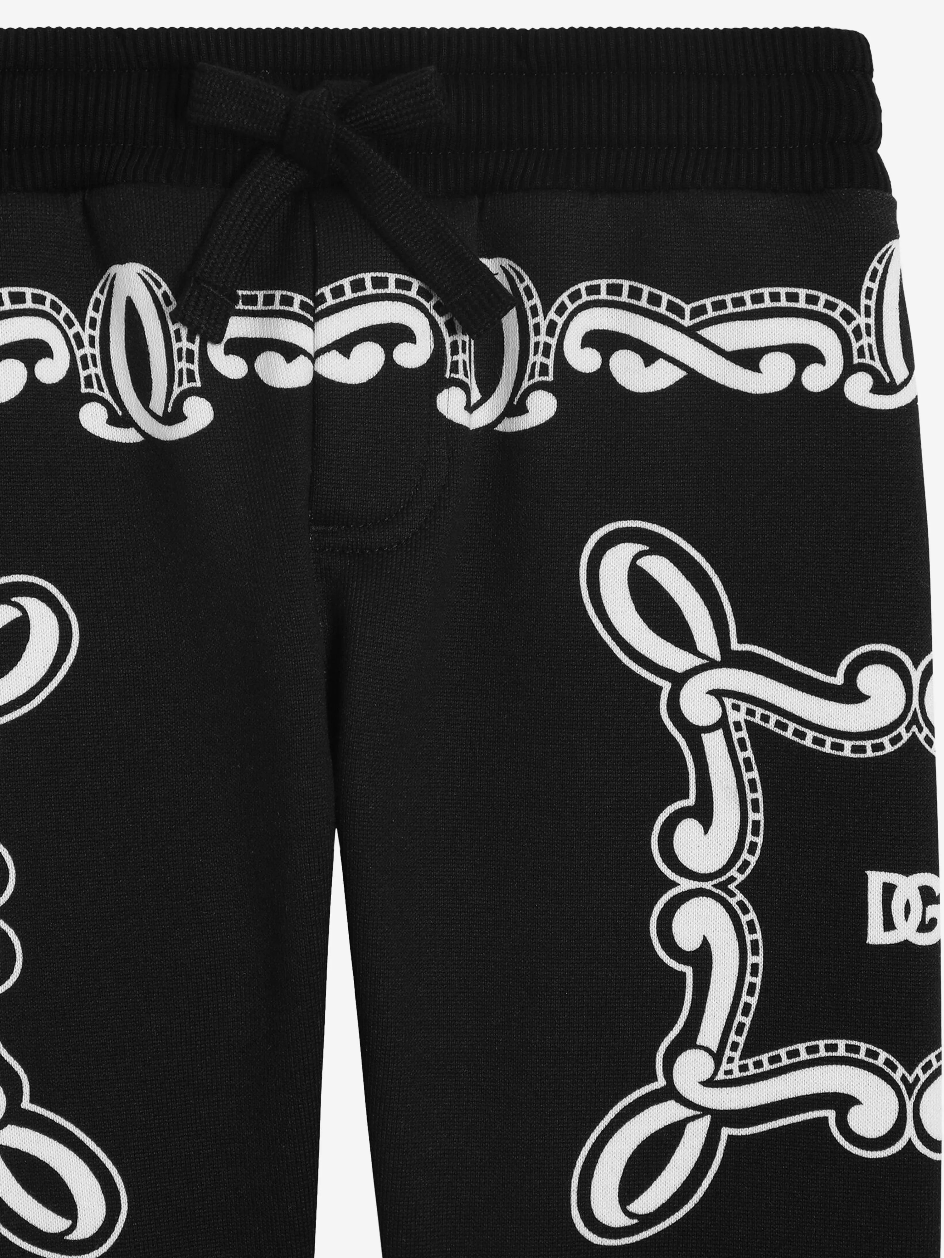 Baby Boys Bandana Print Joggers in Black