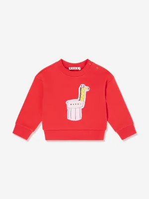 Baby Giraffe Sweatshirt in Red
