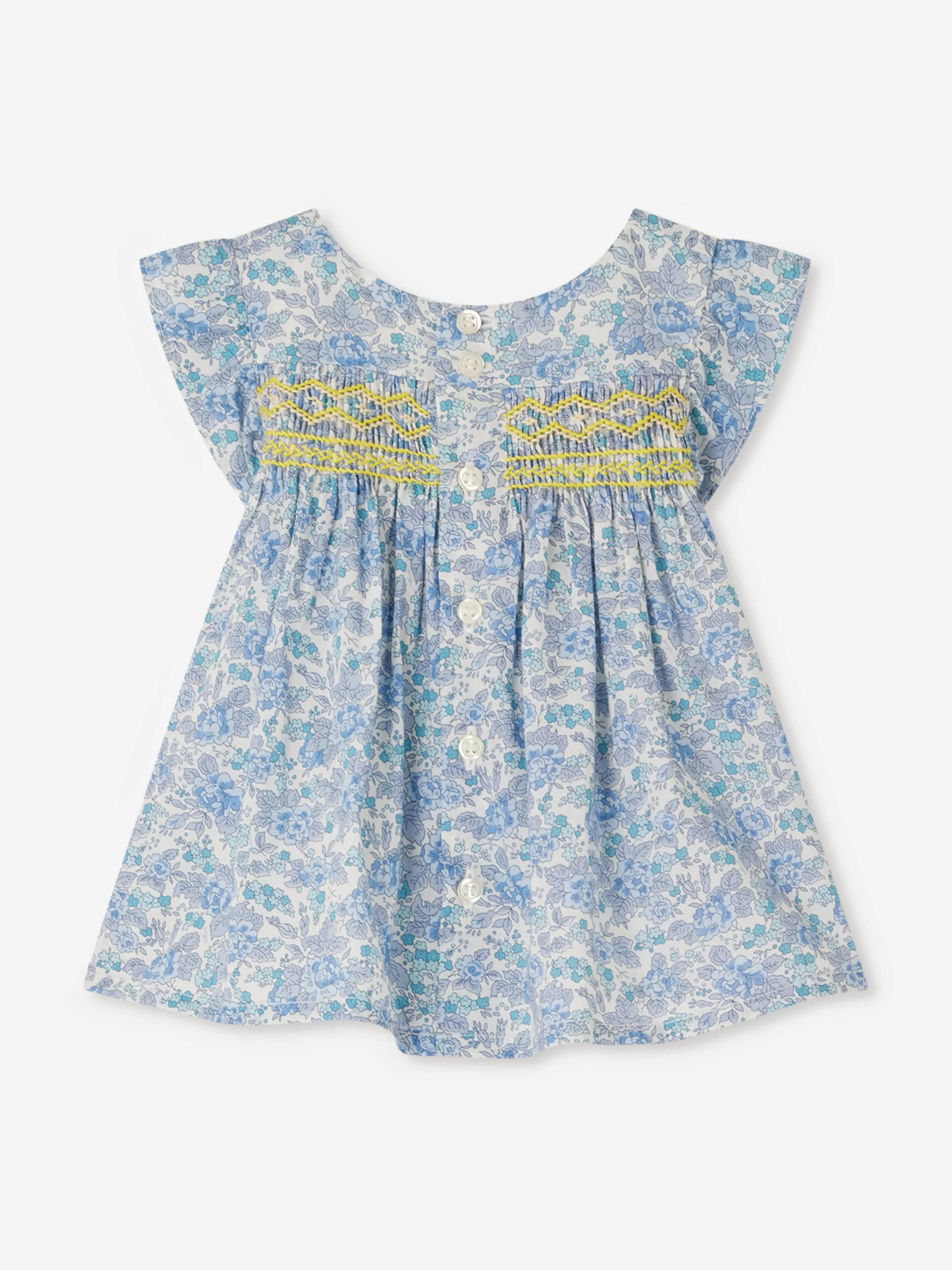 Baby Girls Floral Naomie Blouse in Blue