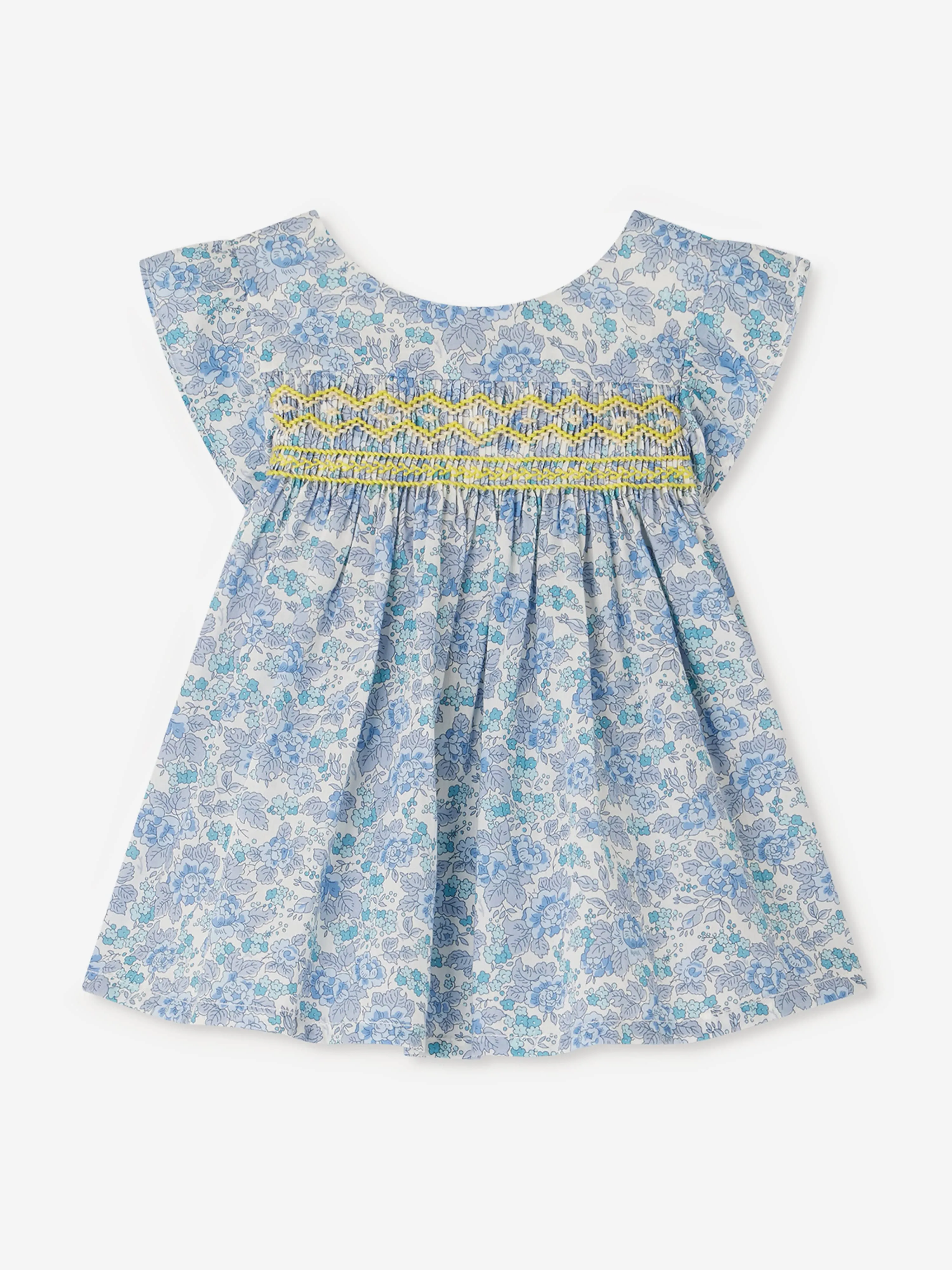 Baby Girls Floral Naomie Blouse in Blue