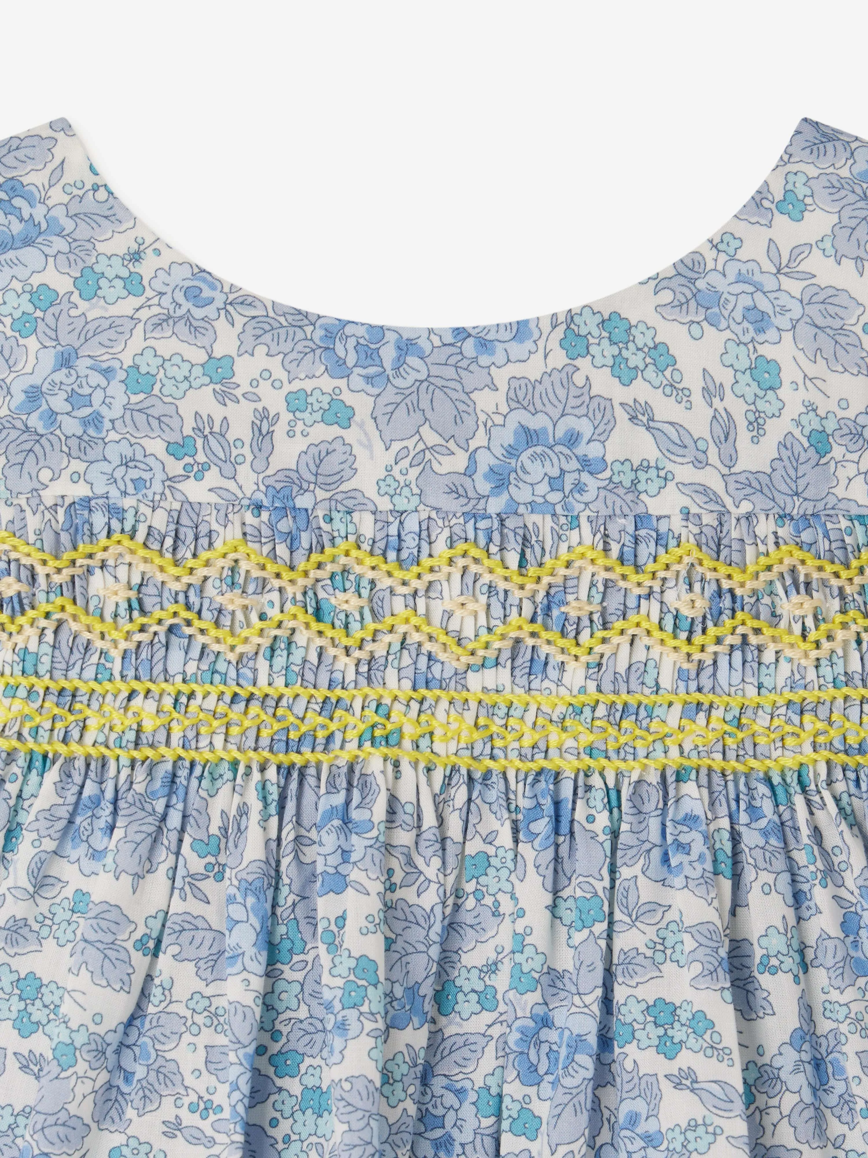 Baby Girls Floral Naomie Blouse in Blue