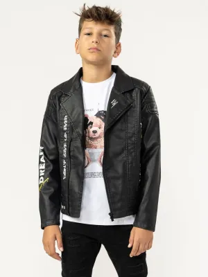 BLACK LEATHER JACKET