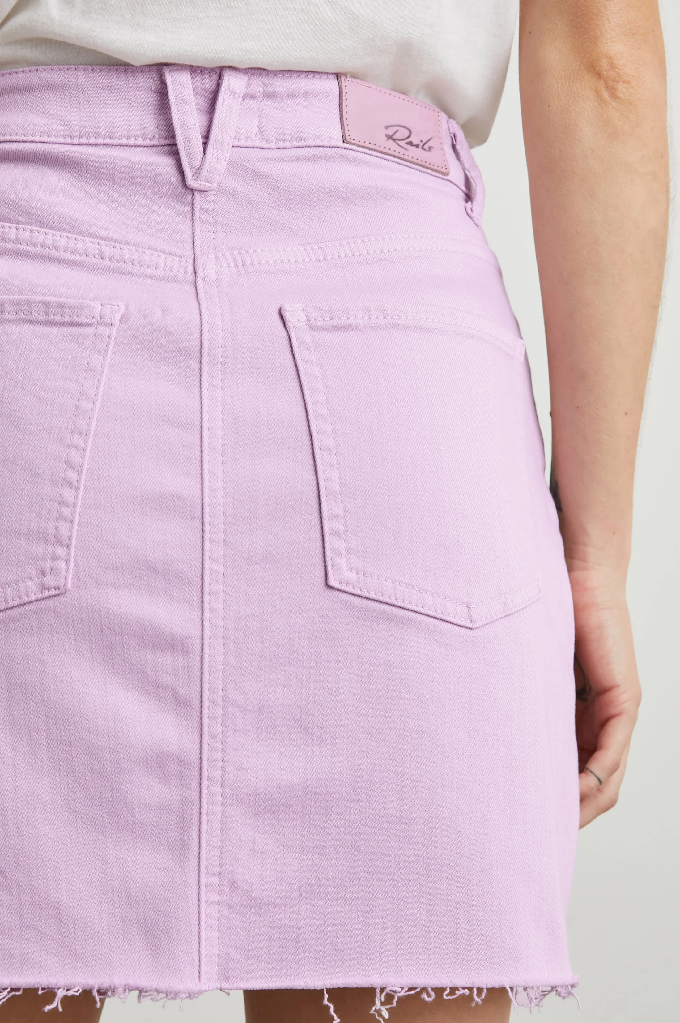BRENTWOOD SKIRT - LILAC RAW HEM Rails