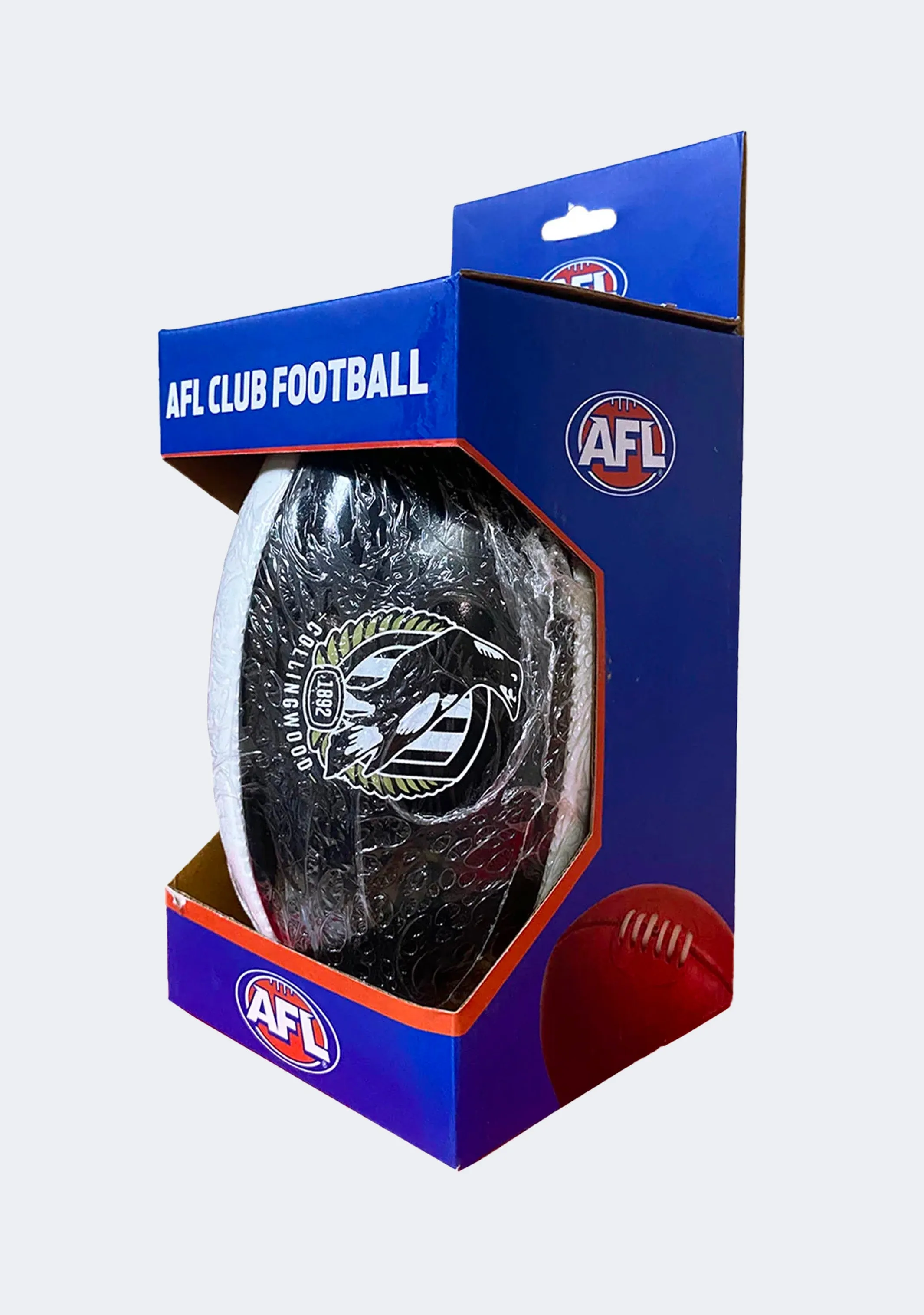 Burley PVC AFL Collingwood Magpies Footy Ball 20cm