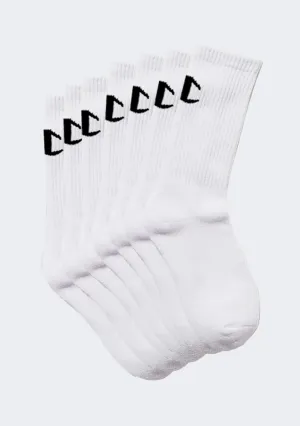Champion Adult Crew Socks White (7 Pack)