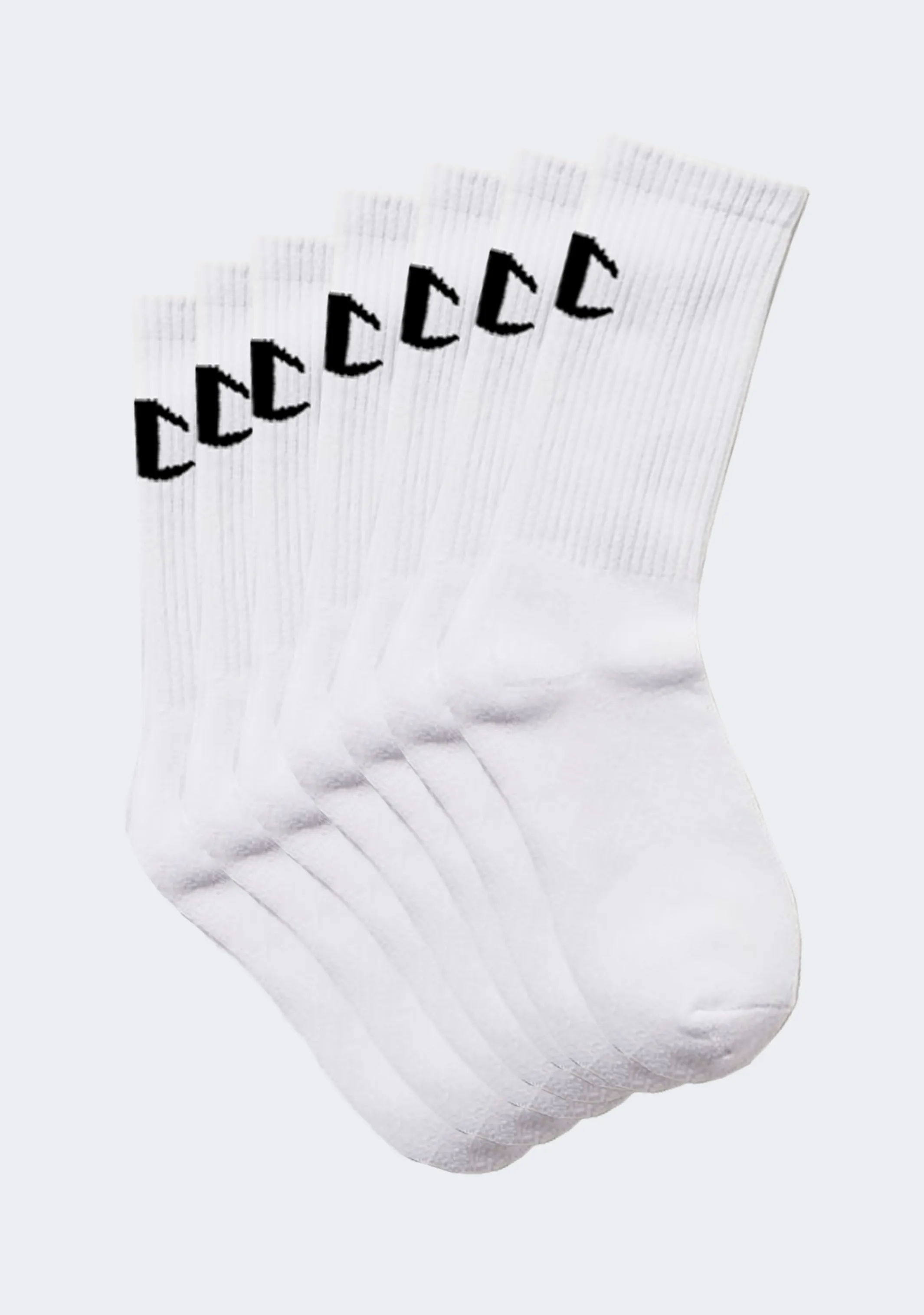 Champion Adult Crew Socks White (7 Pack)