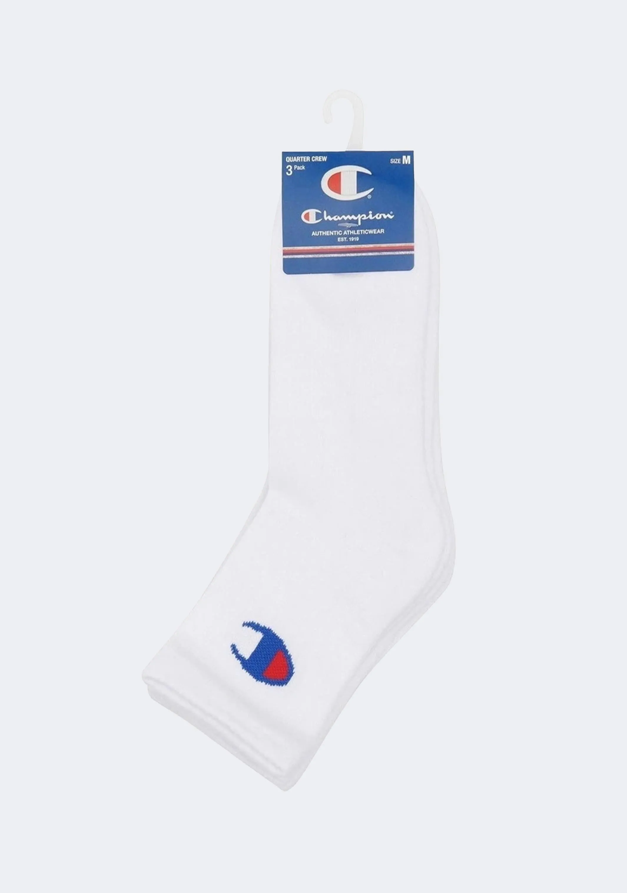 Champion C Logo Quarter Crew Socks 3pk