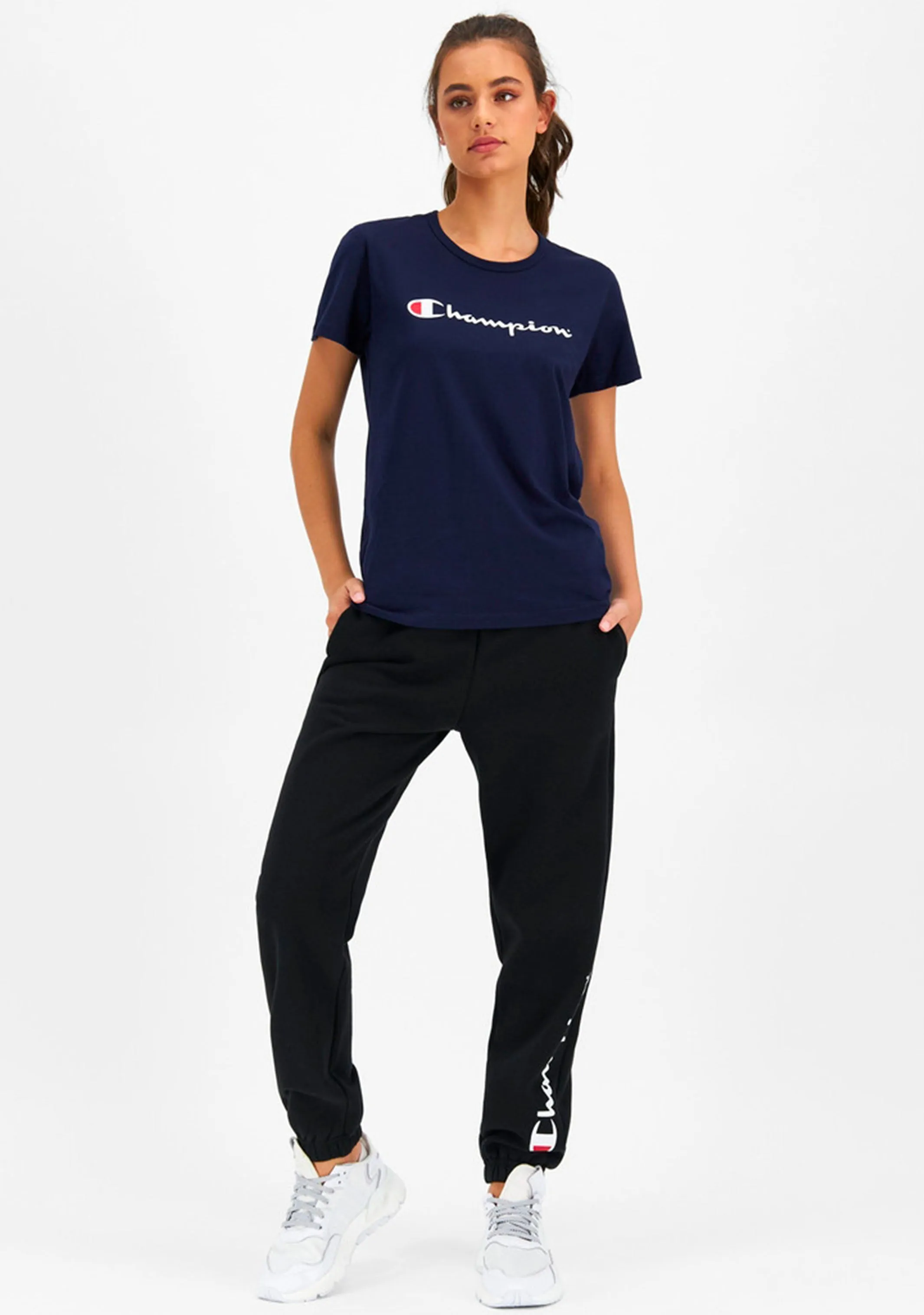 Champion Women’s Script Short Sleeve Tee Navy