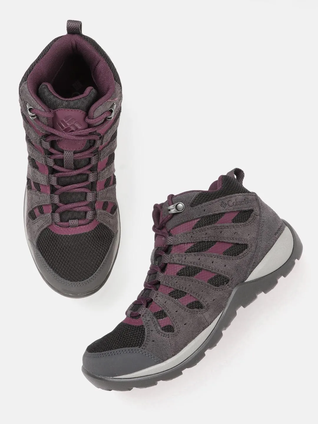 Columbia Women Black REDMOND V2 MID Water Resistant Shoes