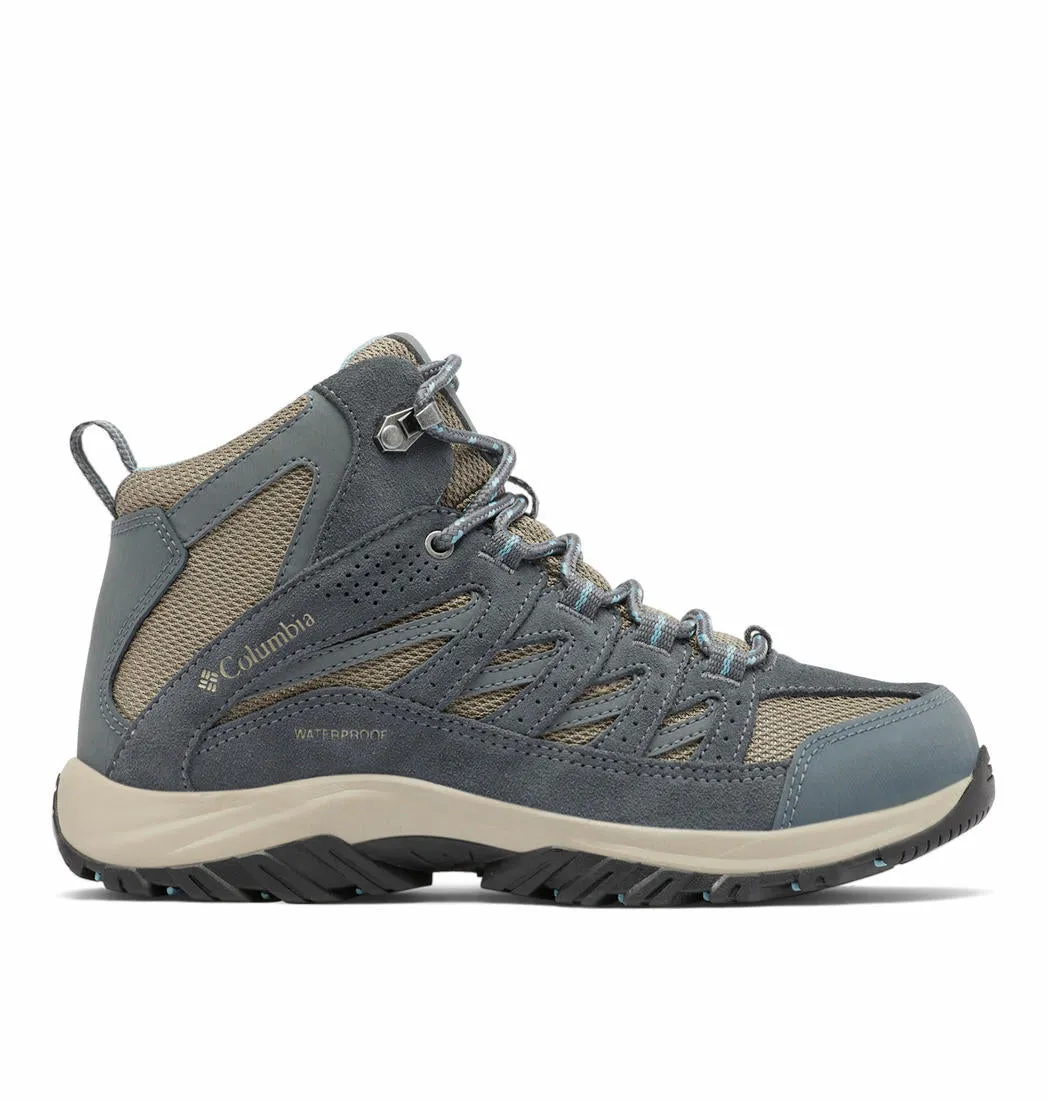 Columbia Women Grey CRESTWOOD MID Water Resistant Shoes
