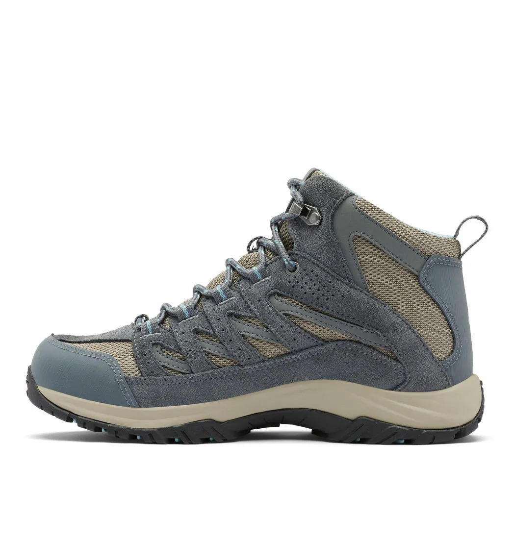 Columbia Women Grey CRESTWOOD MID Water Resistant Shoes