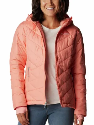 Columbia Women Orange Omni-Heat Reflective Heavenly Hooded Jacket