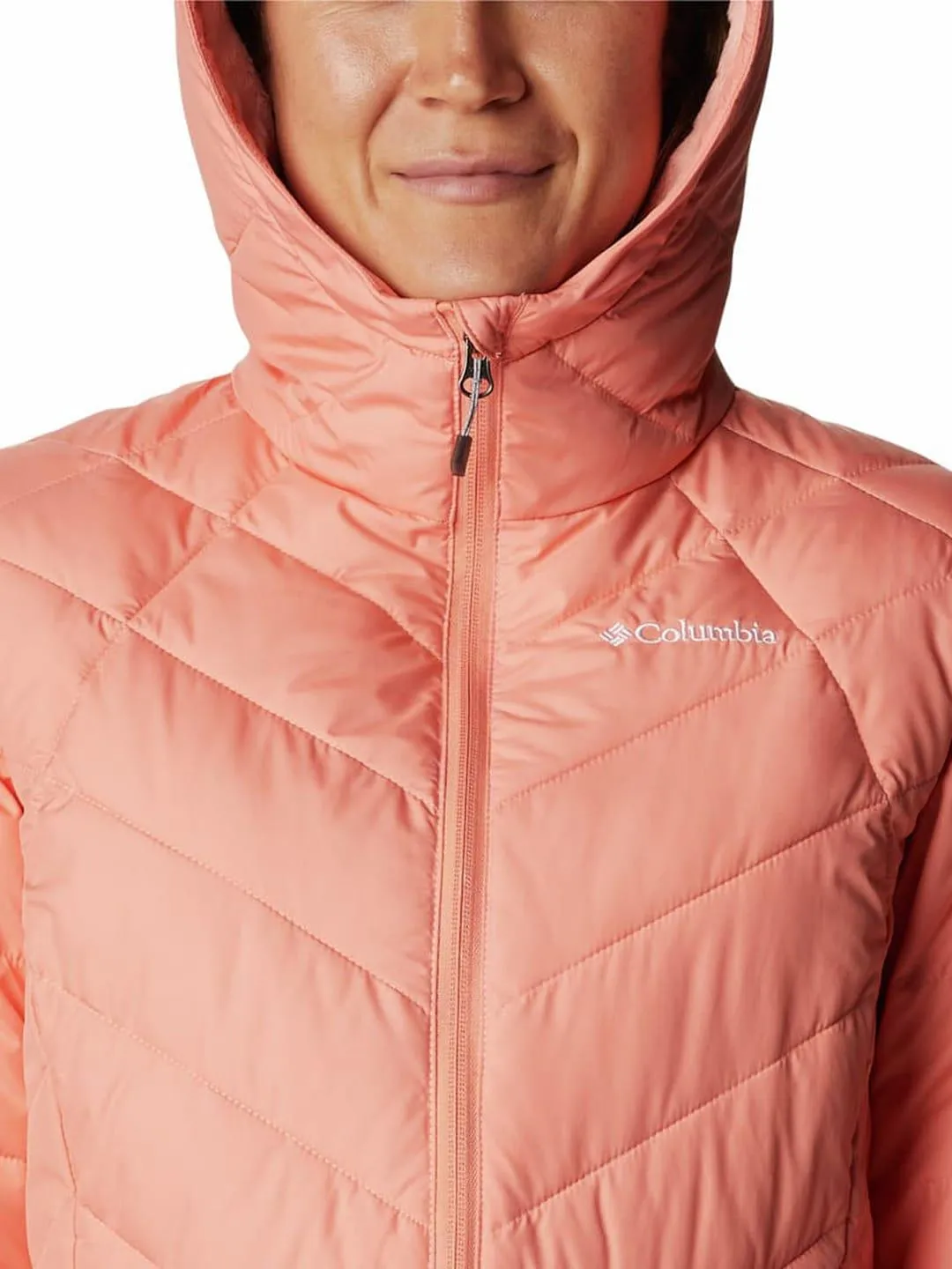 Columbia Women Orange Omni-Heat Reflective Heavenly Hooded Jacket