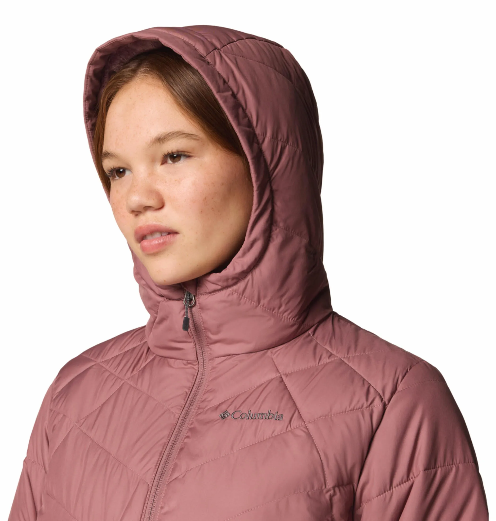 Columbia Women Red Omni-Heat Reflective Heavenly Hooded Jacket