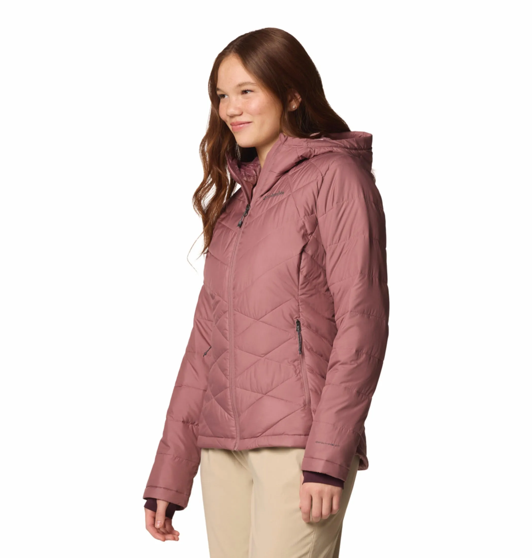 Columbia Women Red Omni-Heat Reflective Heavenly Hooded Jacket