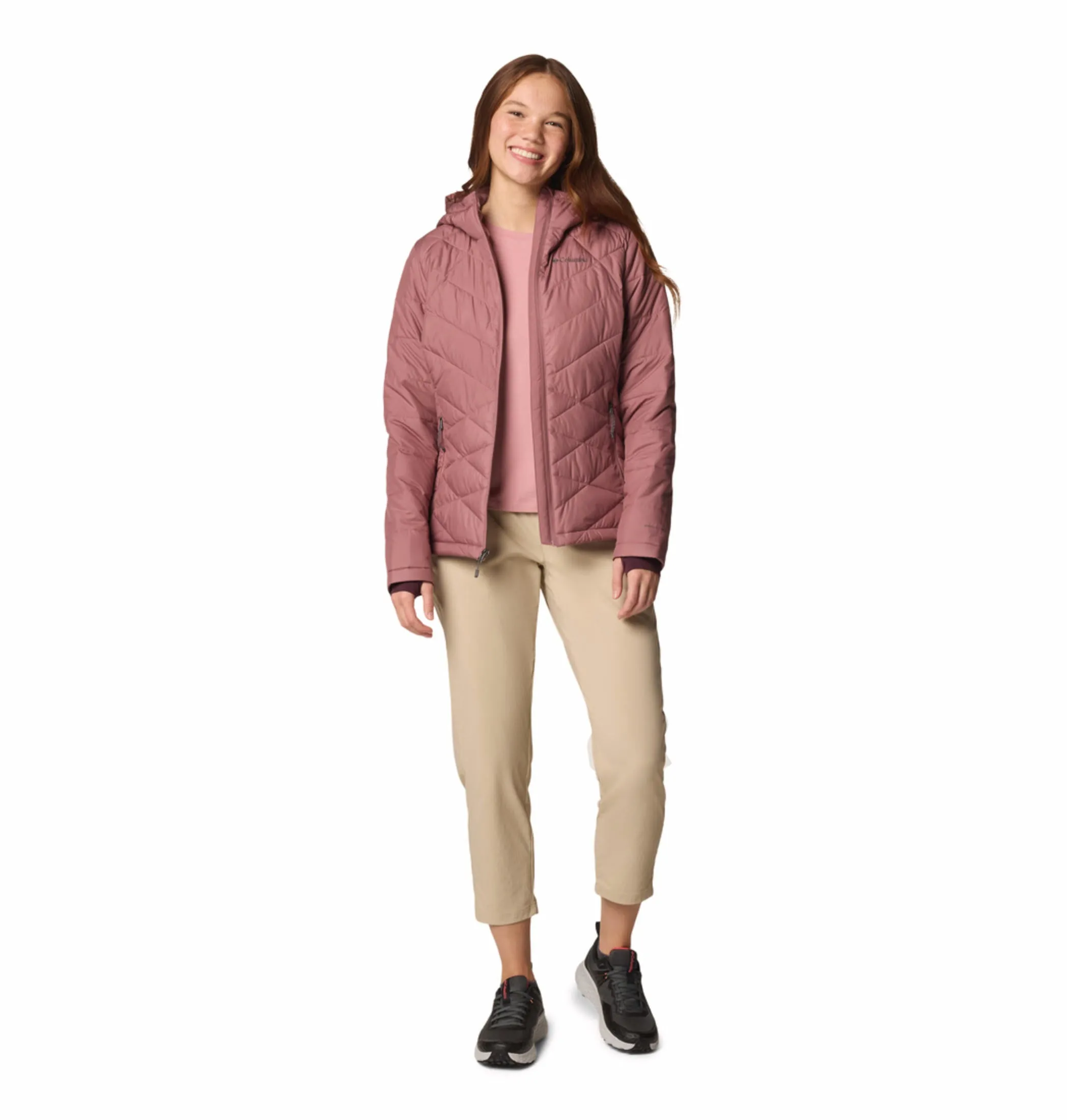 Columbia Women Red Omni-Heat Reflective Heavenly Hooded Jacket