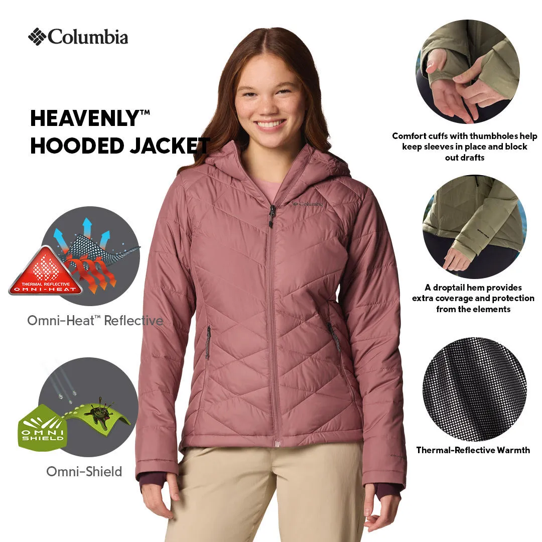 Columbia Women Red Omni-Heat Reflective Heavenly Hooded Jacket