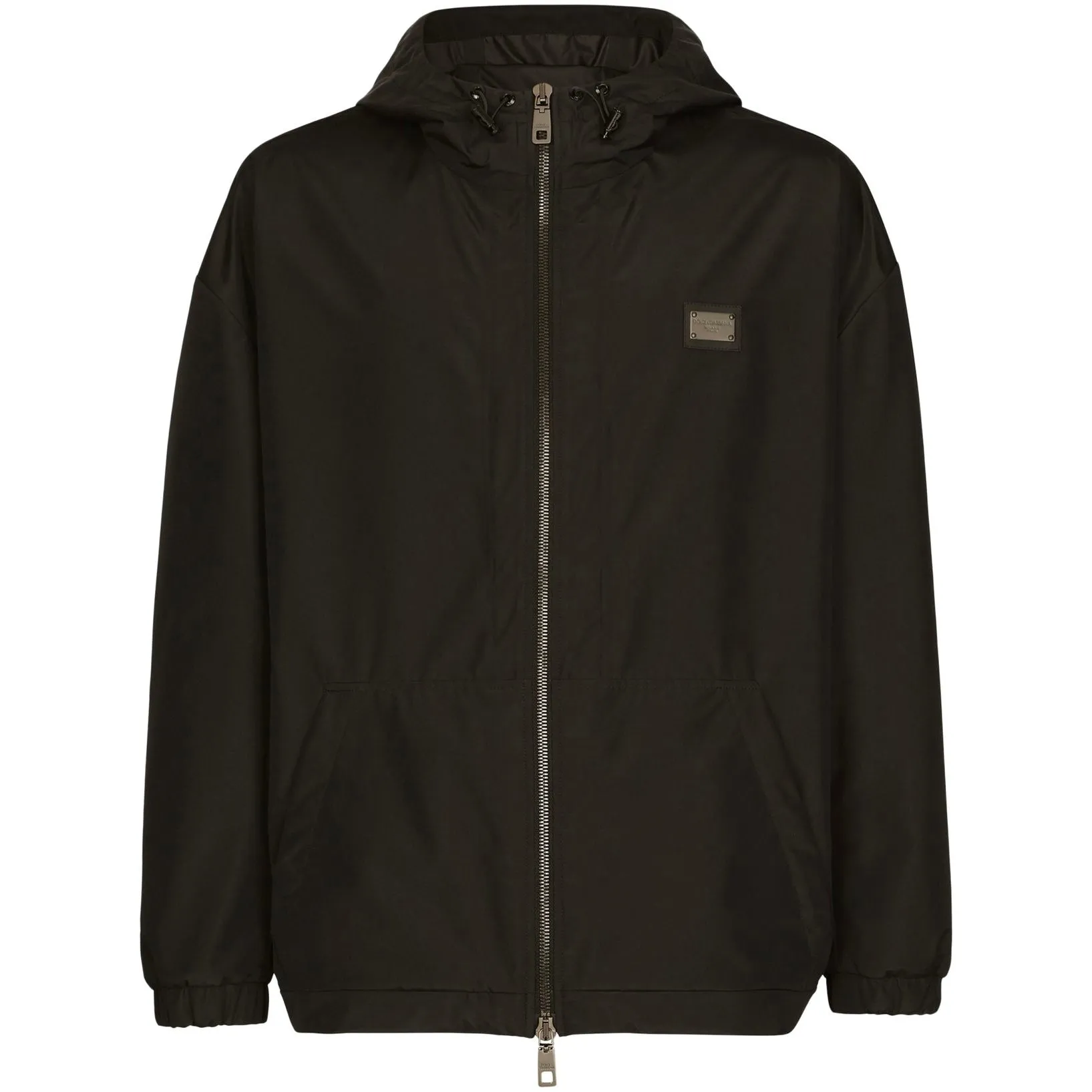 Dolce & Gabbana Black Plaque Windbreaker