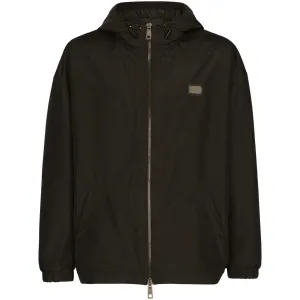 Dolce & Gabbana Black Plaque Windbreaker