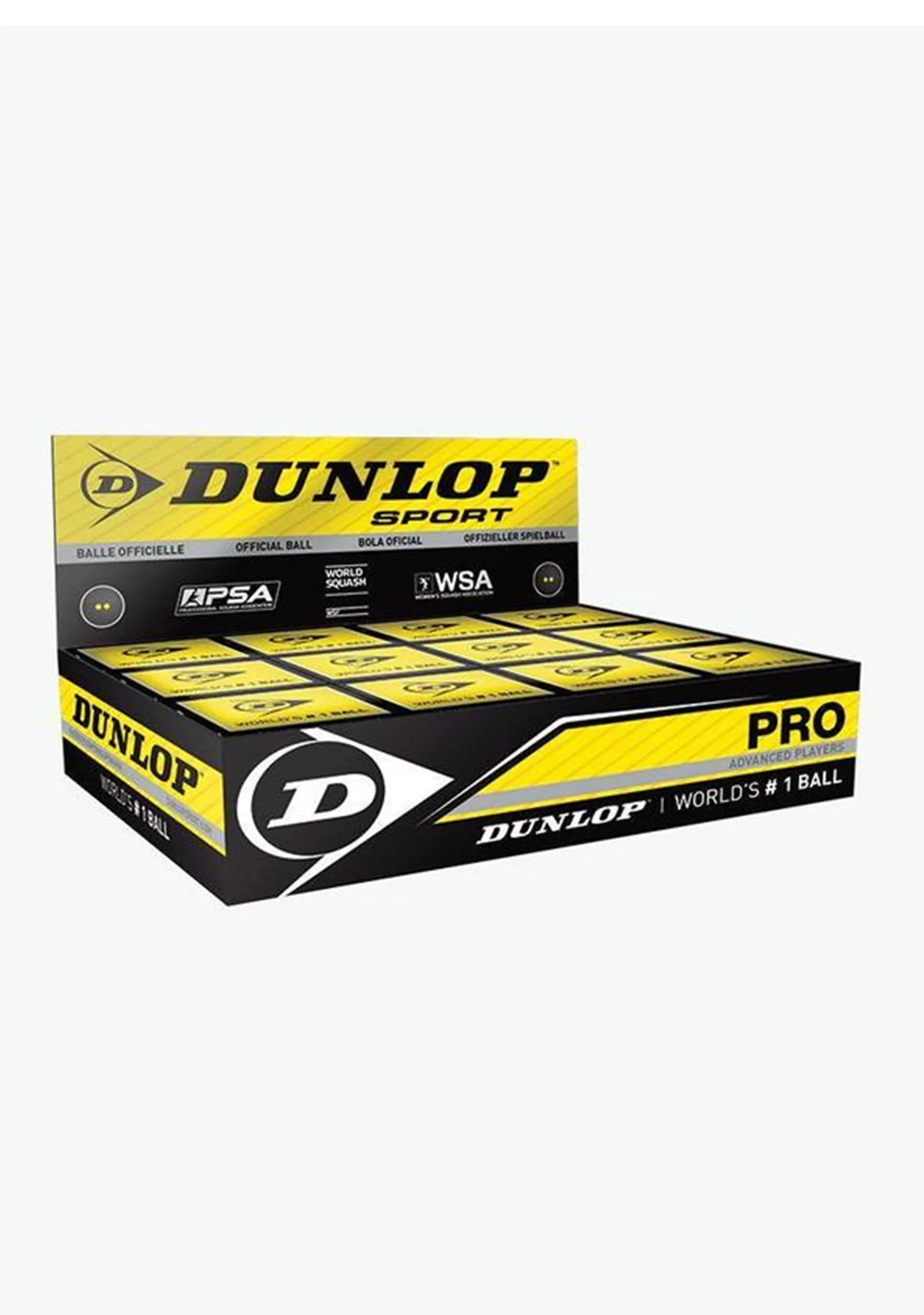 Dunlop Pro Squash Ball (Double Yellow Dot) <BR> DWDQ03731A