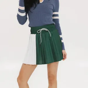 Fore All Rose Pleated Skort  - Green