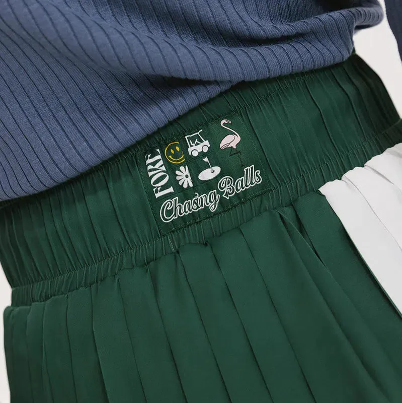 Fore All Rose Pleated Skort  - Green