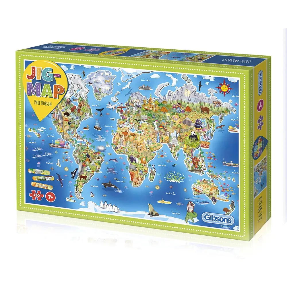 Gibsons Our World Jigmap 250 Piece Jigsaw Puzzle