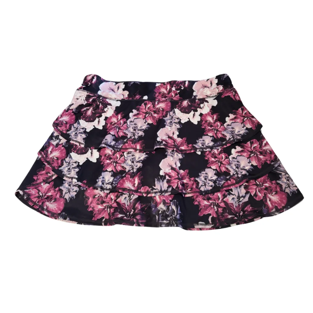 Ideology Pink and Navy Floral Tiered Skort Size 2X