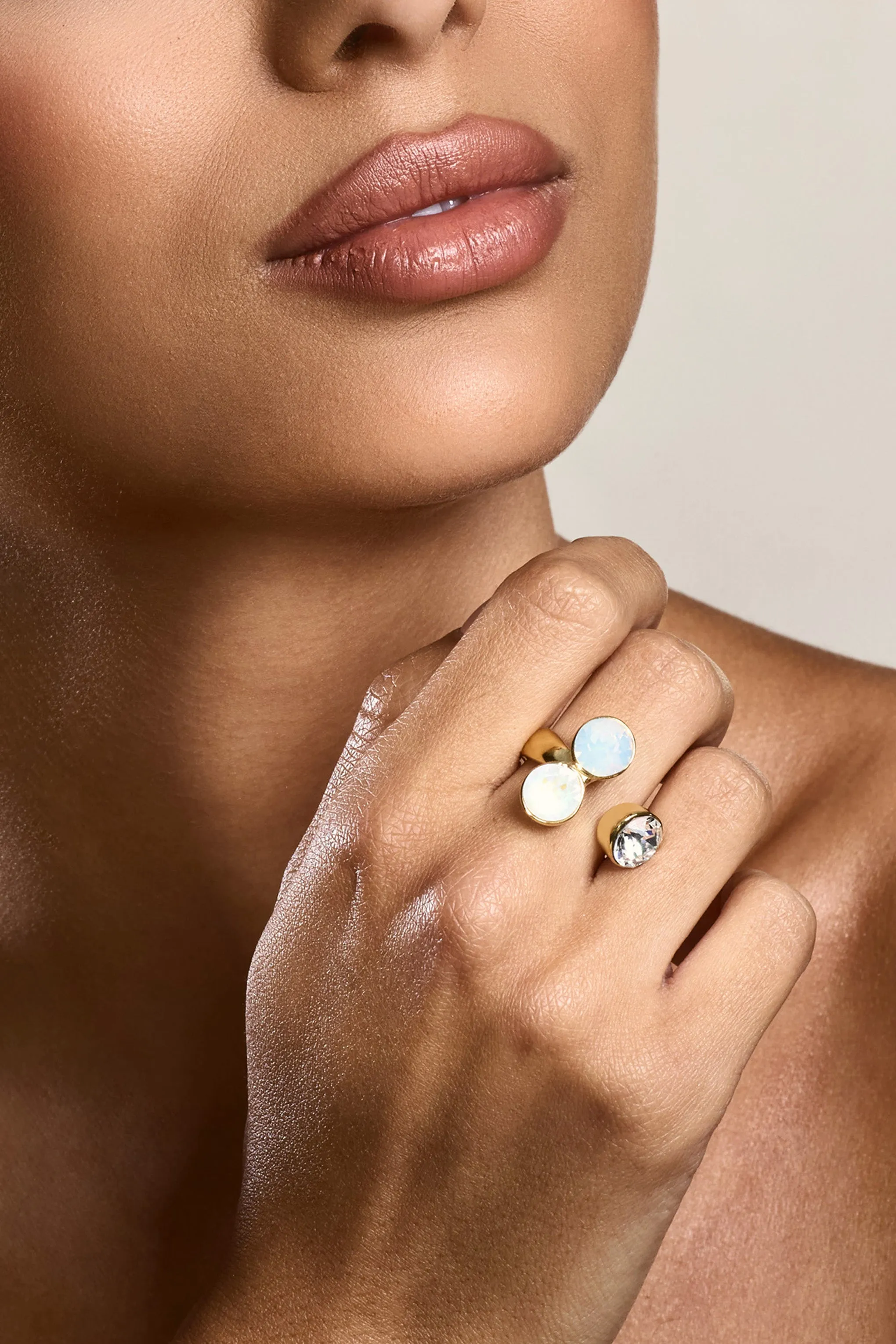 Imara | Gold Stone Wrap Ring Club L London