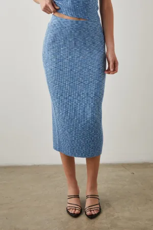 KENDALL SKIRT - BLUE MULTI SPACE DYE Rails