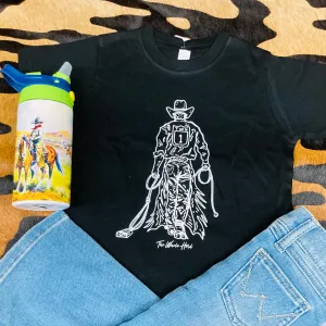 Kid's Bull Rider Black Out Tee