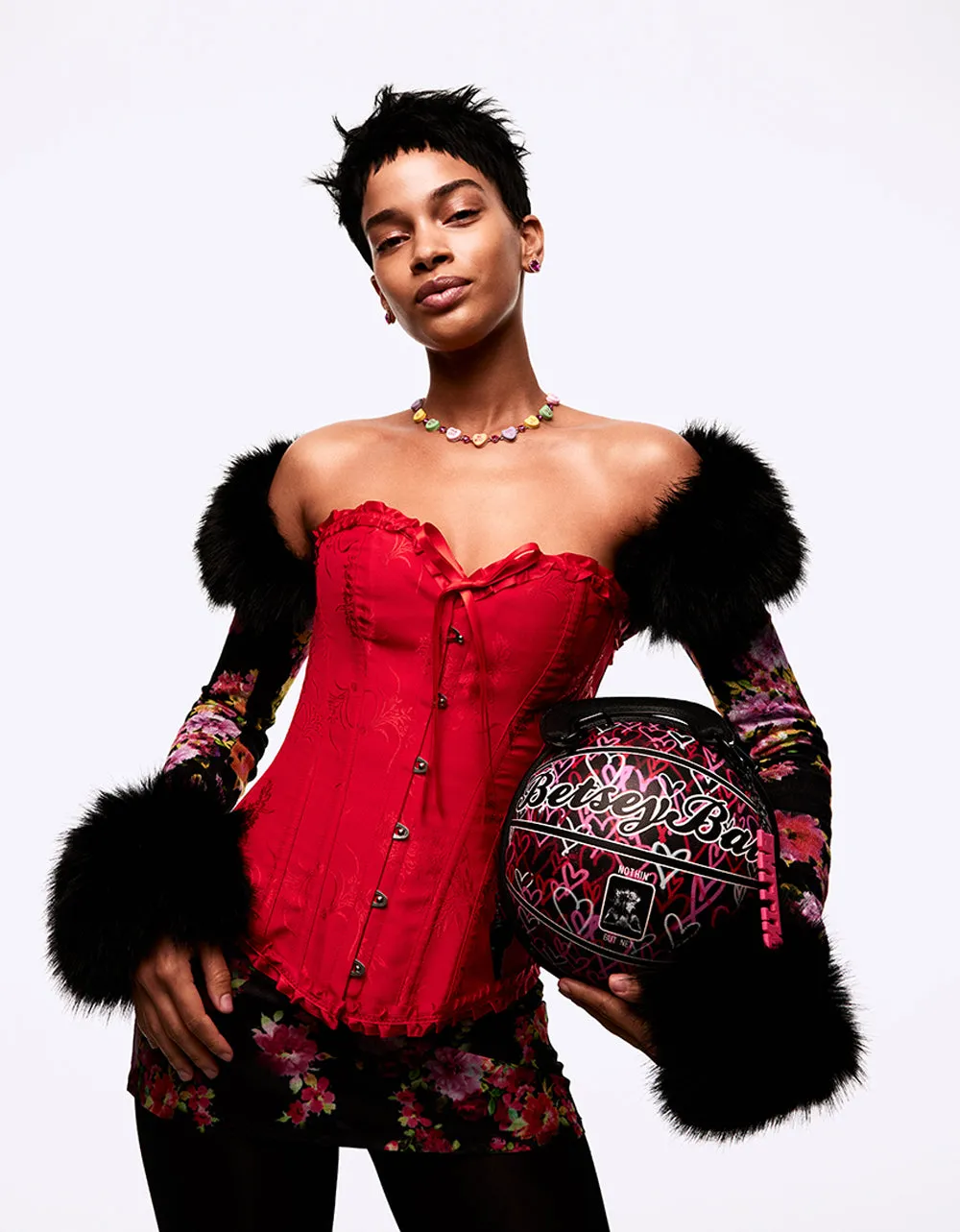 KITSCH BETSEY BALL BAG BLACK MULTI Betsey Johnson