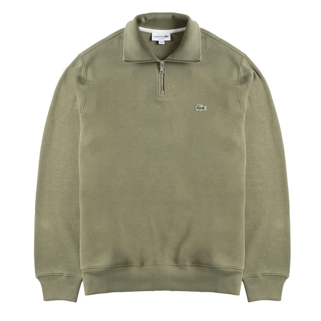 Lacoste Half Zip Sweatshirt Khaki Green