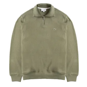 Lacoste Half Zip Sweatshirt Khaki Green