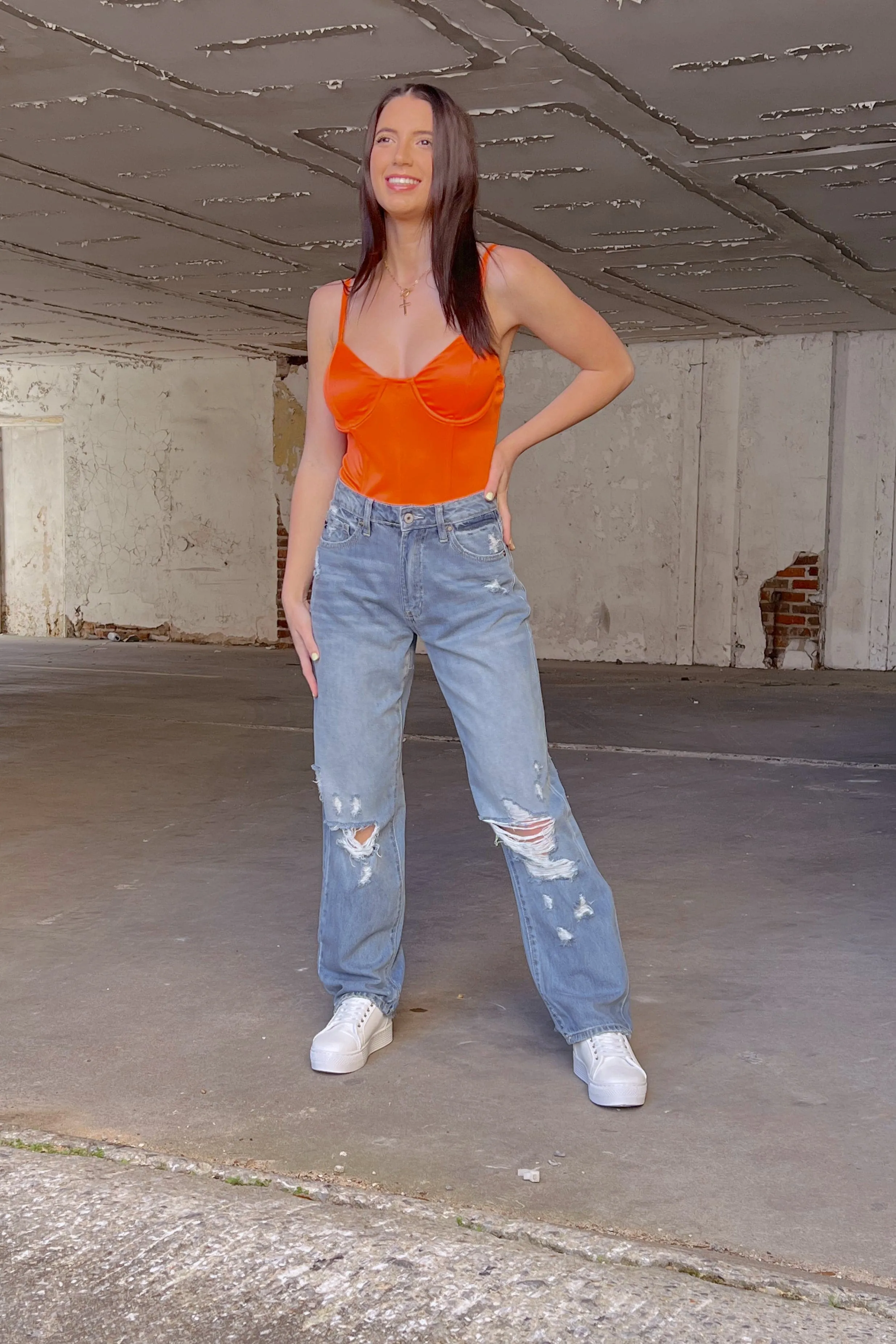Living Luxe Satin Bustier Bodysuit - FINAL SALE