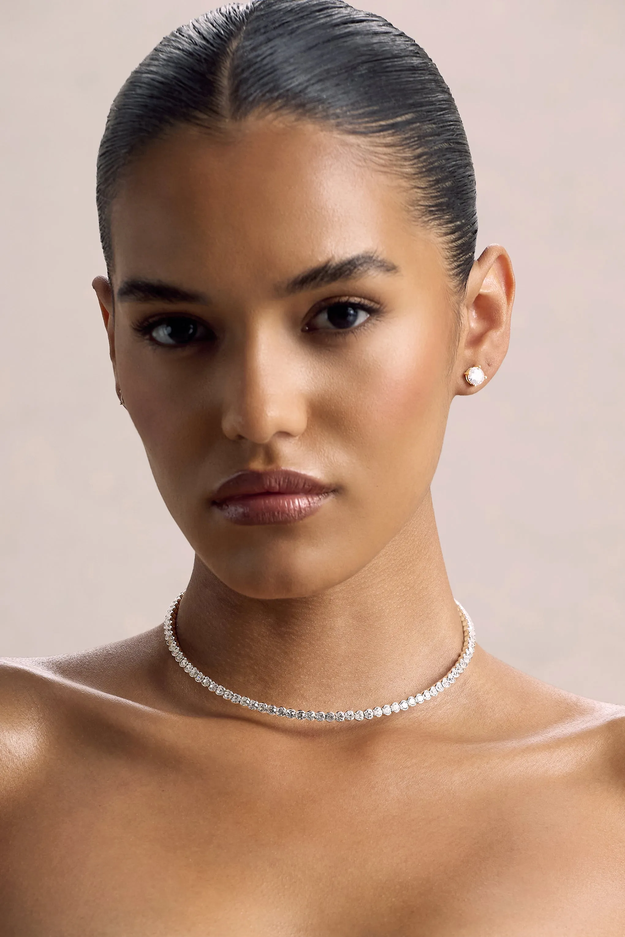 Luminara | Silver Diamante Necklace Club L London