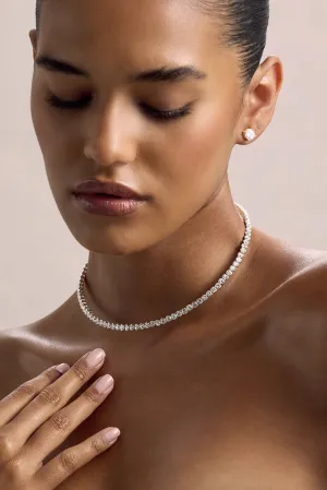 Luminara | Silver Diamante Necklace Club L London