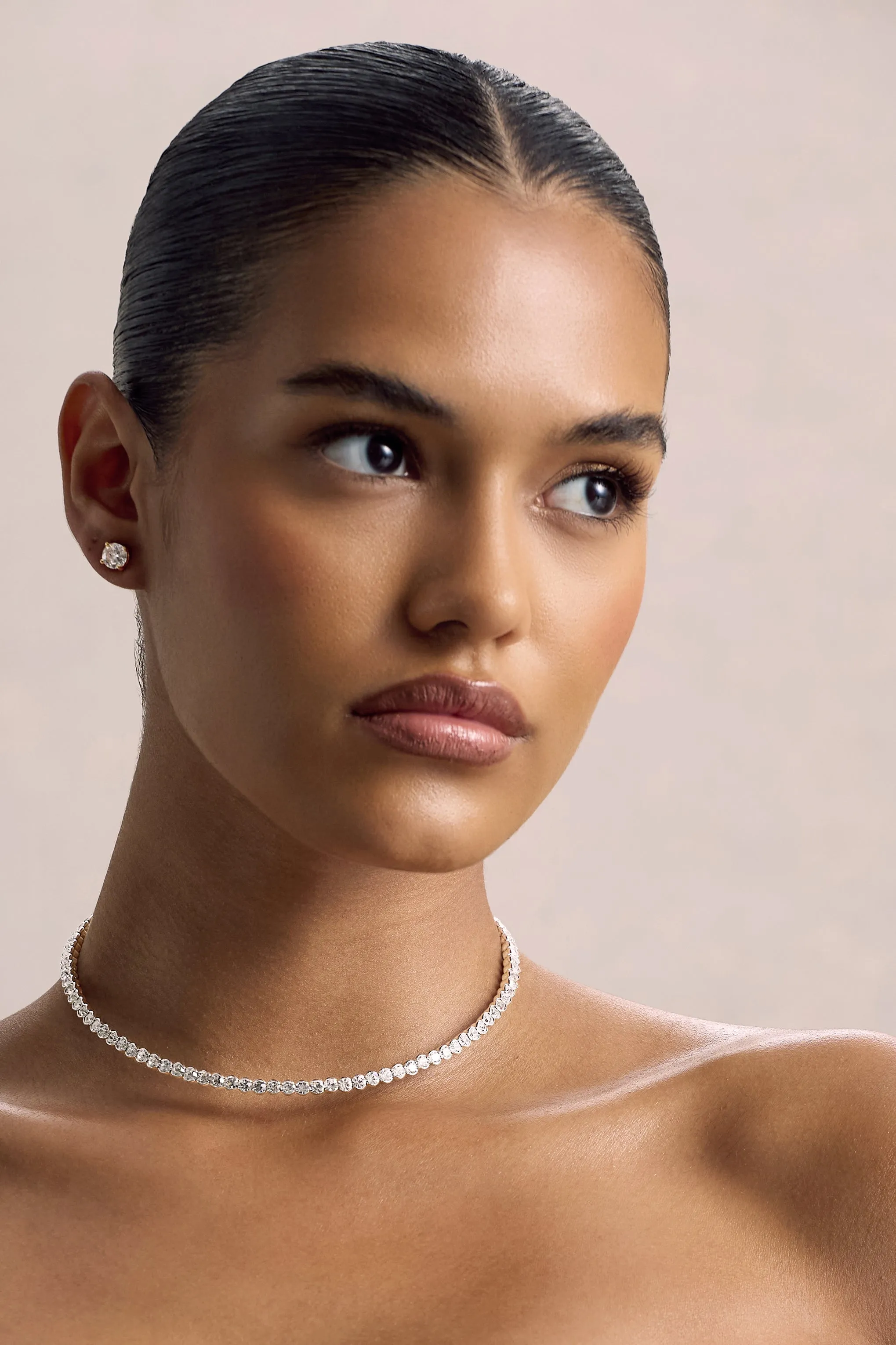 Luminara | Silver Diamante Necklace Club L London