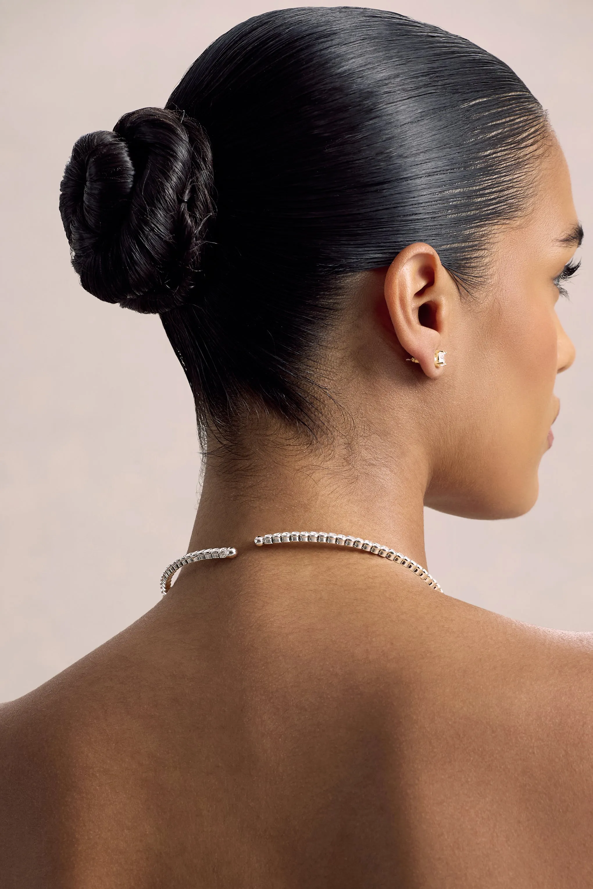 Luminara | Silver Diamante Necklace Club L London