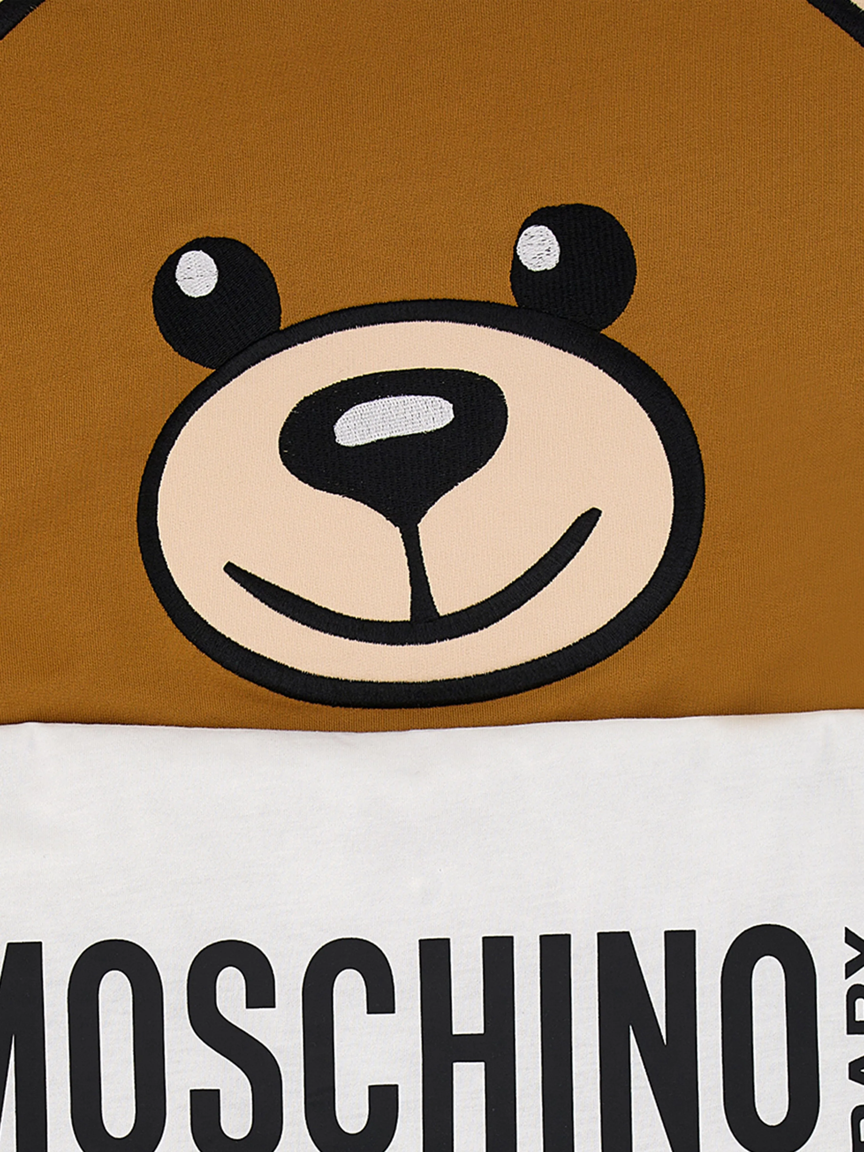 Moschino Baby Teddy Bear Logo Nest in Brown (77cm)