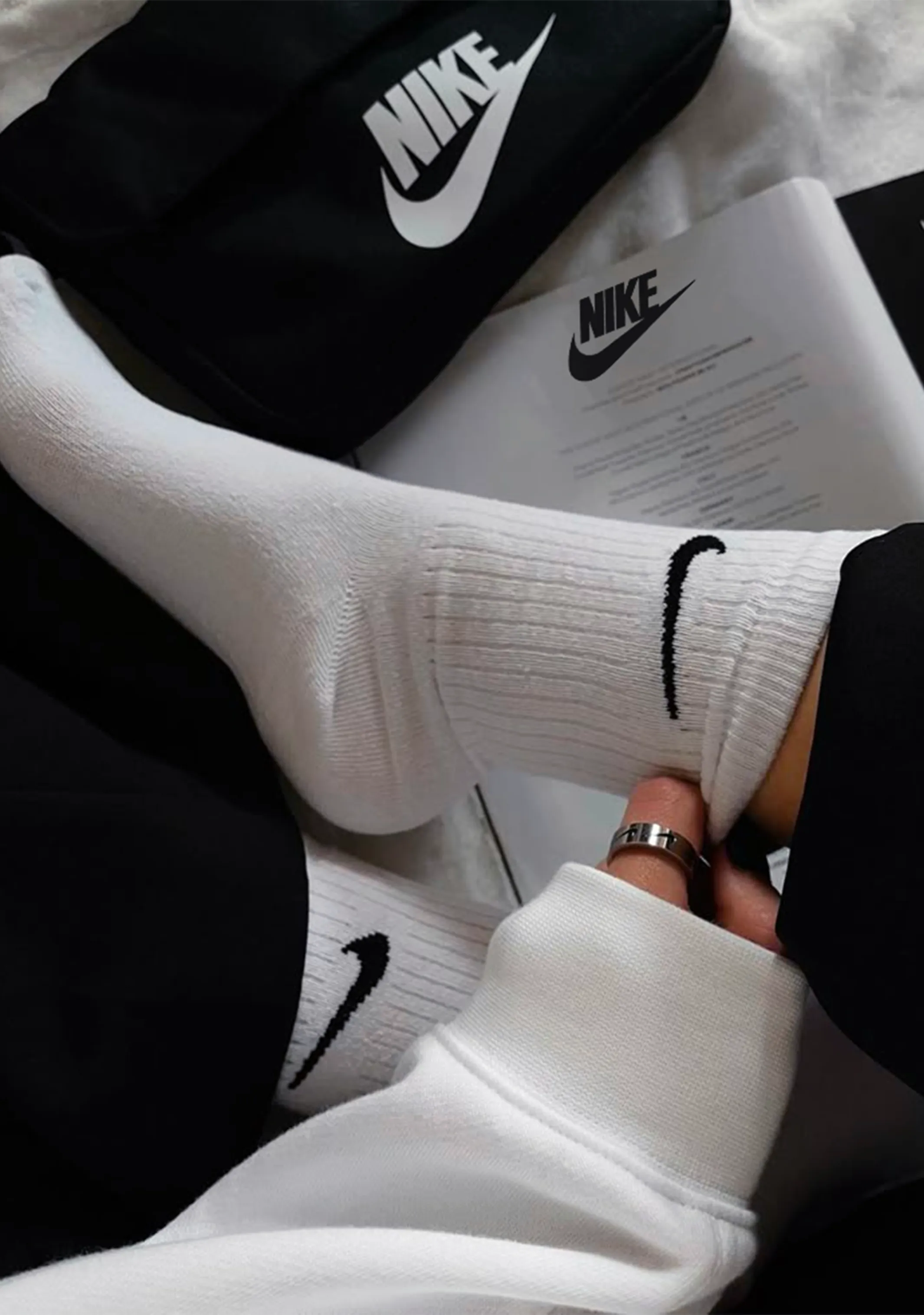 Nike Adults Everyday Cushioned Training Crew Socks (3 Pack)