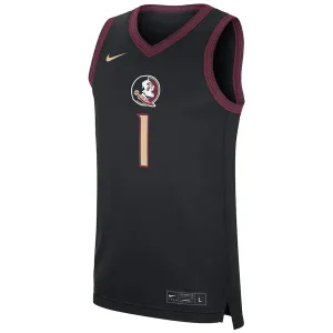 Nike Youth 2024 Seminole Logo #1 Basketball Jersey - Black
