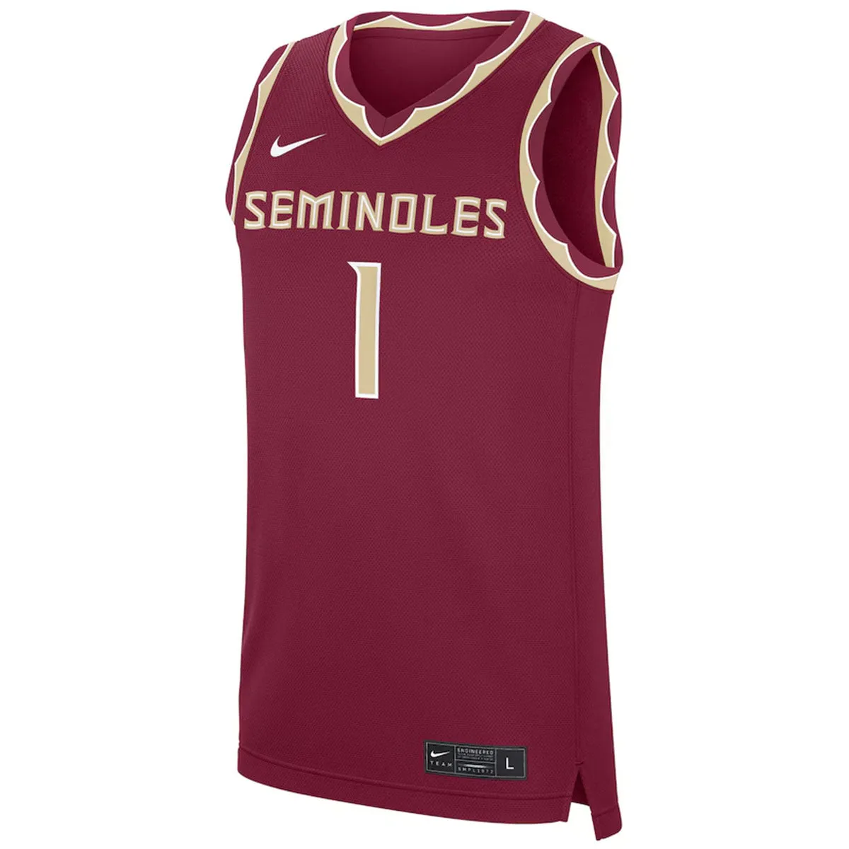 Nike Youth 2024 Seminoles #1 Basketball Jersey - Garnet
