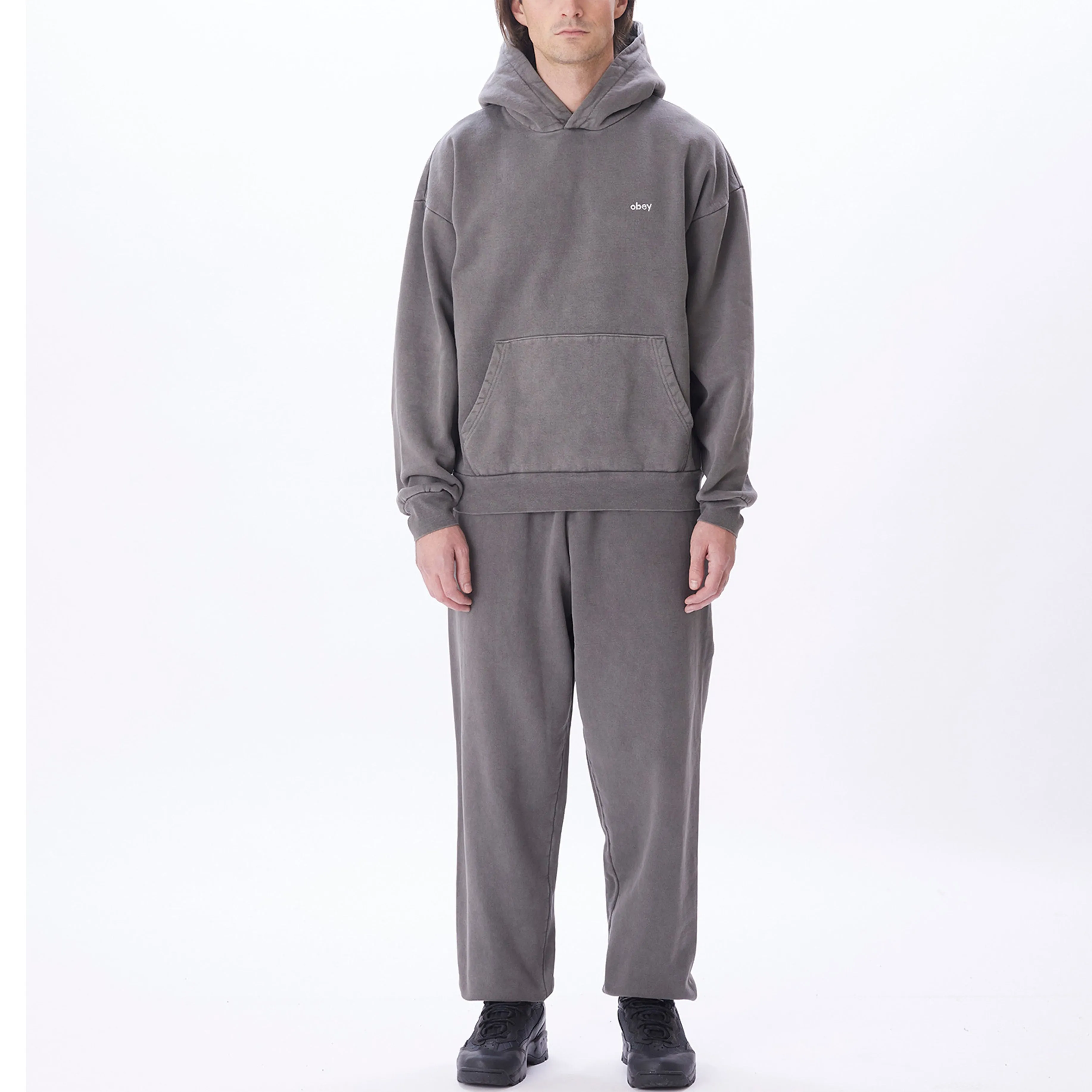 Obey Lowercase Pigment Hood Pigment Digital Black