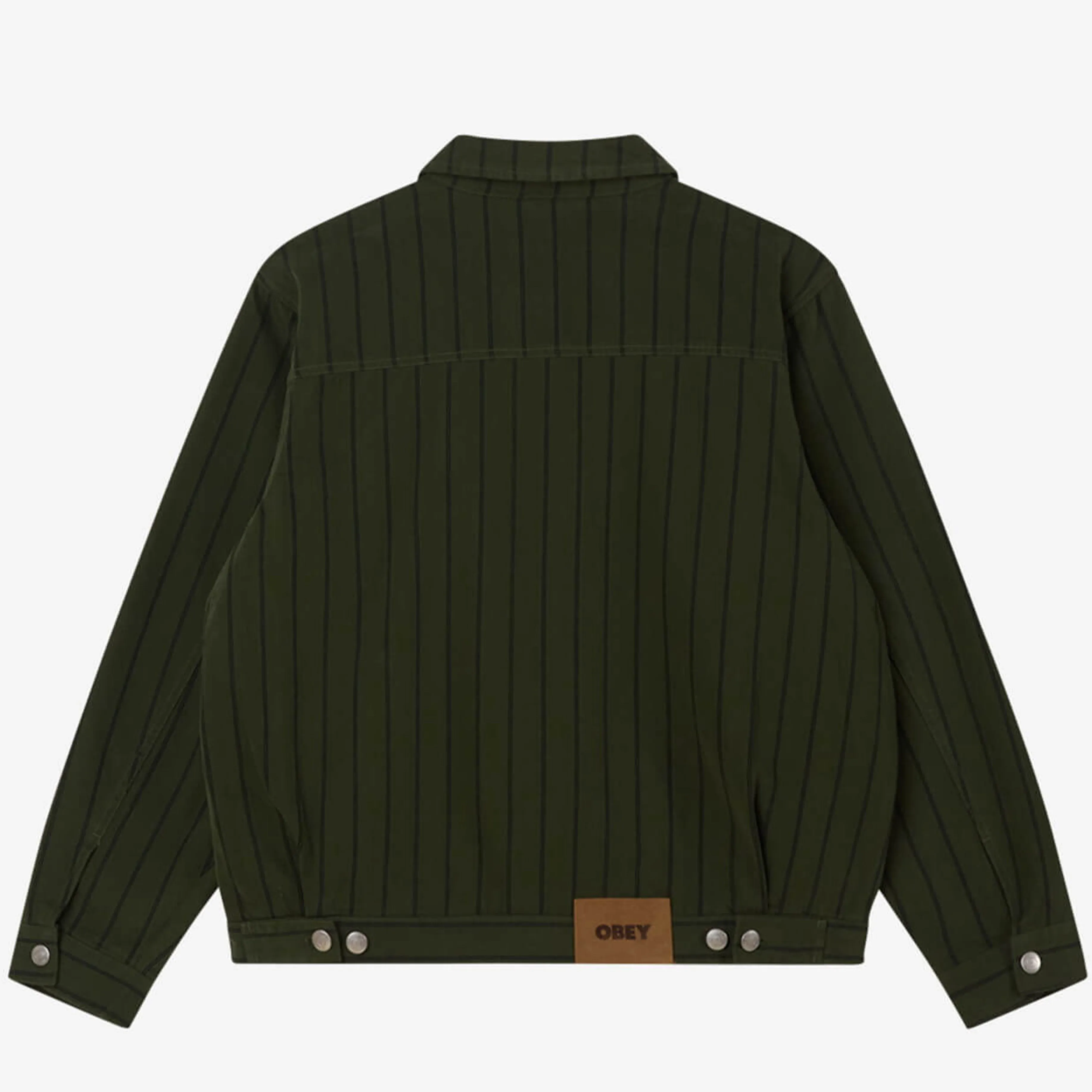 Obey Stripe Zip Up Jacket Duffle Bag Multi