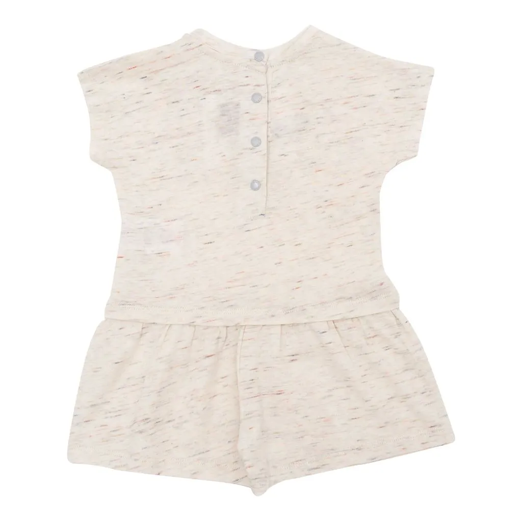 Off White Animal Graphic Logo Romper