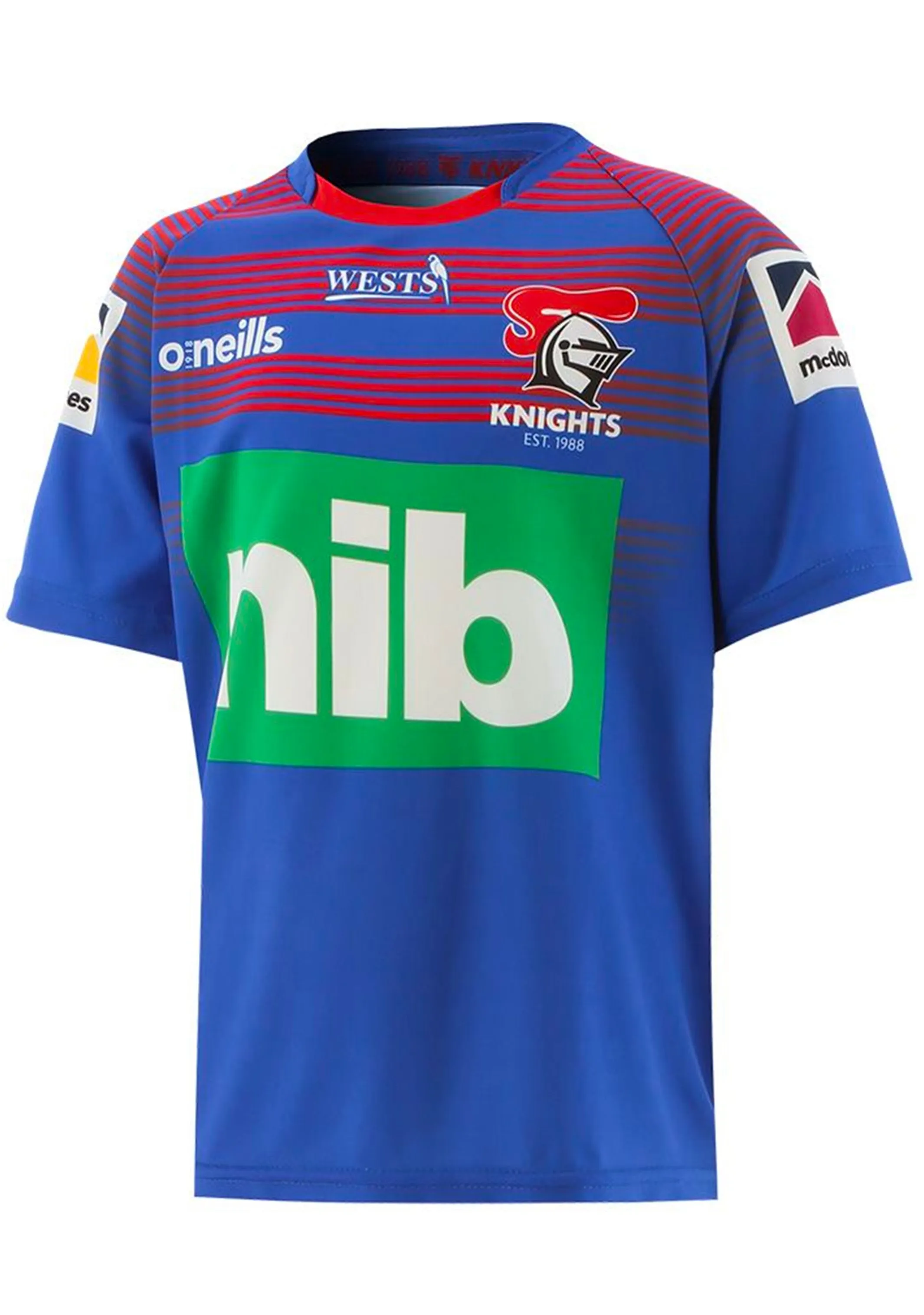 O'Neills Newcastle Knights Kids' Lincoln Training T-Shirt Royal / Red <br> LINC-060-0-NKN-RORD21